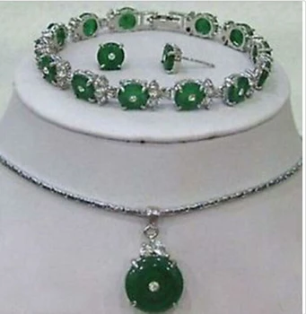 $wholesale_jewelry_wig$ Beautiful plate green jade bracelet earring pendant necklace
$wholesale_jewelry_wig$ Beautiful plate green jade bracelet earring pendant necklace