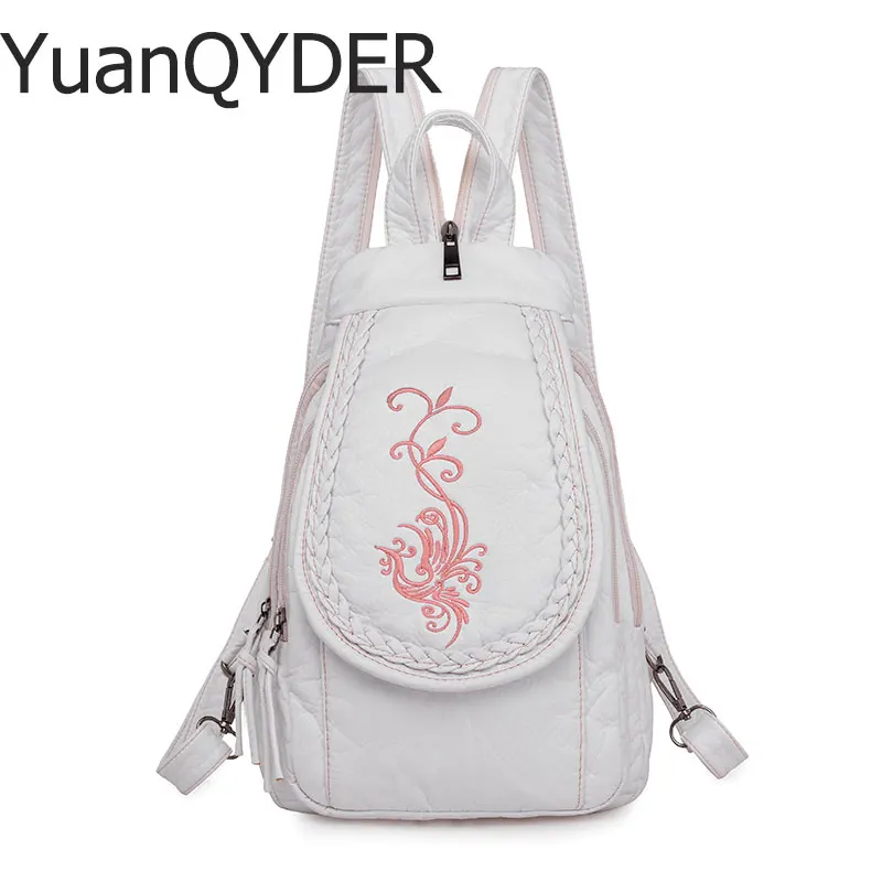 Embroidery Flowers Women Backpacks 2019 Fashion Soft Pu Leather Shoulder School Bags for Girls Casual Travel Chest Bag Mochila
Embroidery Flowers Women Backpacks 2019 Fashion Soft Pu Leather Shoulder School Bags for Girls Casual Travel Chest Bag Mochila