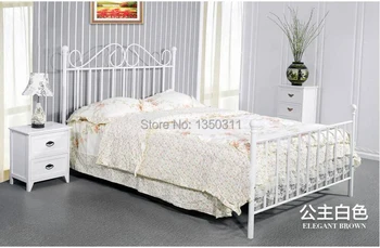 Simple European style Iron bed double bed 1.8 1.5 1.2 meters children bed white princess bed
Simple European style Iron bed double bed 1.8 1.5 1.2 meters children bed white princess bed