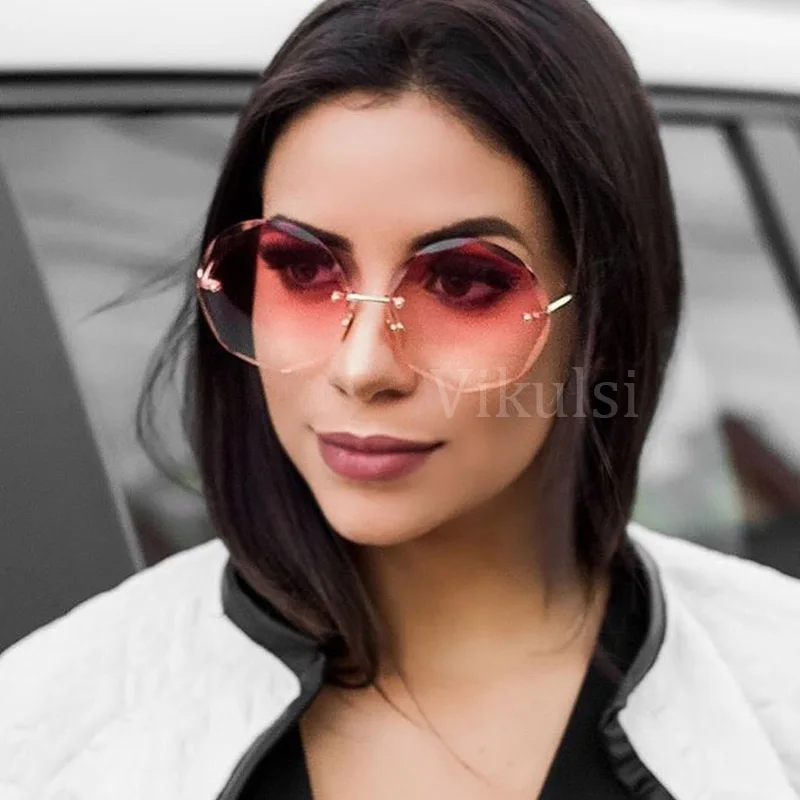 2018 Pink Gradient Rimless Sunglasses For Women Oversized Eyewear New Fashion Sun Glasses Female Summer Travel Essential UV400
2018 Pink Gradient Rimless Sunglasses For Women Oversized Eyewear New Fashion Sun Glasses Female Summer Travel Essential UV400