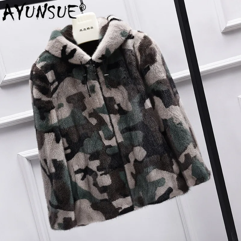 AYUNSUE 2019 Real Fur Coat Men 100% Mink Fur Jacket Hooded Winter Camouflage Fashion Mens Mink Jackets and Coats 3836 KJ2721
AYUNSUE 2019 Real Fur Coat Men 100% Mink Fur Jacket Hooded Winter Camouflage Fashion Mens Mink Jackets and Coats 3836 KJ2721
