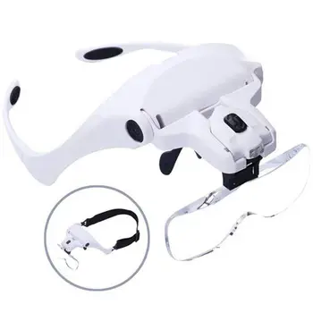 Head Magnifier headset headband LED magnifying glass loupe eyewear magnifier interchangeable 5pcs lens headband 2 led head lamps
Head Magnifier headset headband LED magnifying glass loupe eyewear magnifier interchangeable 5pcs lens headband 2 led head lamps