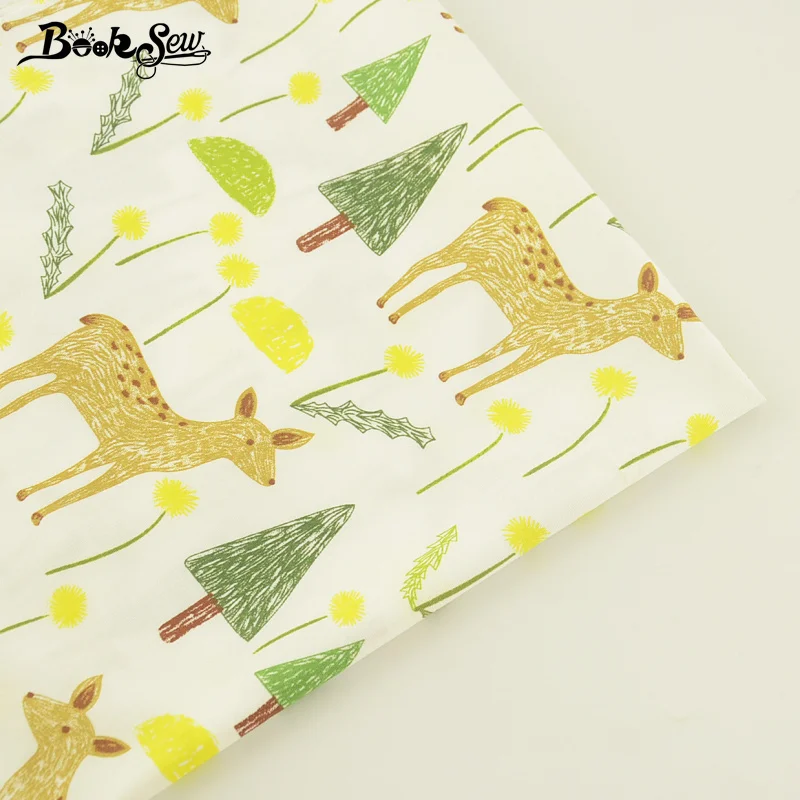 Booksew 100% Cotton Twill Fabric Sewing For Scrapbooking Patchwork Bedding set Craft Animal and Forest Design Quilting Cloth
Booksew 100% Cotton Twill Fabric Sewing For Scrapbooking Patchwork Bedding set Craft Animal and Forest Design Quilting Cloth