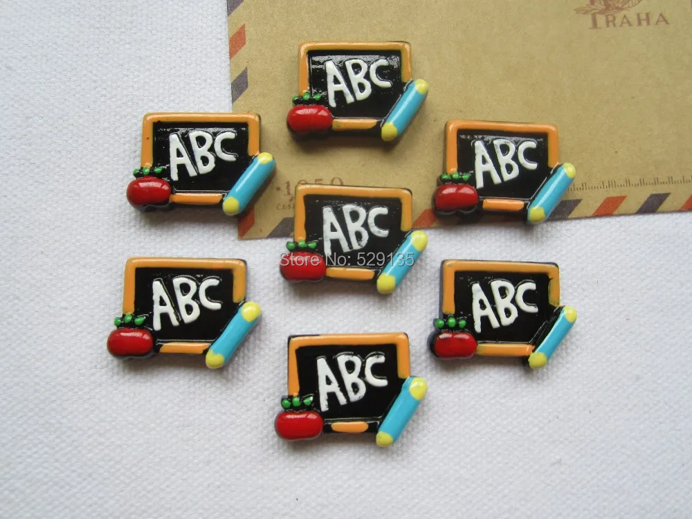 Free Shipping! 5pcs/lot ABC Letter in the Blackboard Apple Pencil Back to School Student Cabochon for Scrapbooking(26*20mm)
Free Shipping! 5pcs/lot ABC Letter in the Blackboard Apple Pencil Back to School Student Cabochon for Scrapbooking(26*20mm)