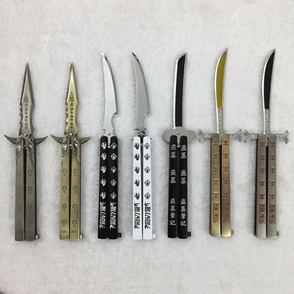 wholesale One Piece Tomb notes WOW Bleach flail knife blade weapons key chain Anime Model Toy Accessories
wholesale One Piece Tomb notes WOW Bleach flail knife blade weapons key chain Anime Model Toy Accessories