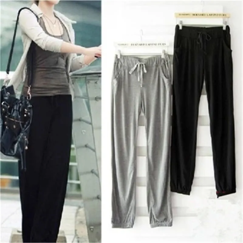 Fashion Women Soft Modal Pants Elastic Waist Drawstring Side Pockets Fitness Workout Sweatpants Sporting Long Leggings PZ1058
Fashion Women Soft Modal Pants Elastic Waist Drawstring Side Pockets Fitness Workout Sweatpants Sporting Long Leggings PZ1058