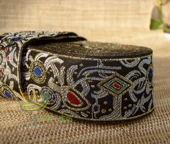 3.3cm 33mm 1-3/8' Black Red Blue Green Colorful Golden Filigree Geometric Ribbon Costume Laciness National Jacquard Webbing Lace
3.3cm 33mm 1-3/8' Black Red Blue Green Colorful Golden Filigree Geometric Ribbon Costume Laciness National Jacquard Webbing Lace