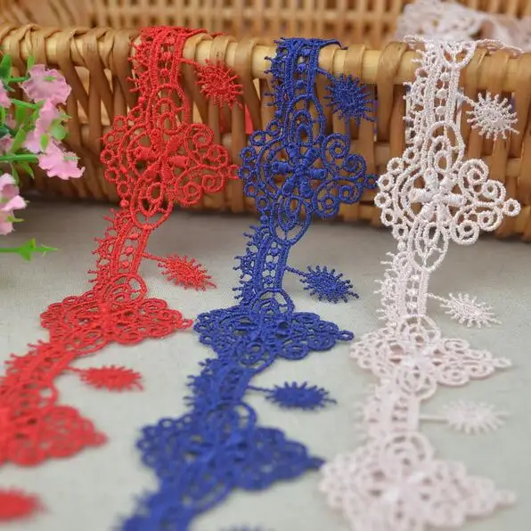 5 Meters Pendant Polyester Lace Trim 4cm Width Red Blue Pink Lace Fabric for Sewing DIY Patchwork Craft
5 Meters Pendant Polyester Lace Trim 4cm Width Red Blue Pink Lace Fabric for Sewing DIY Patchwork Craft