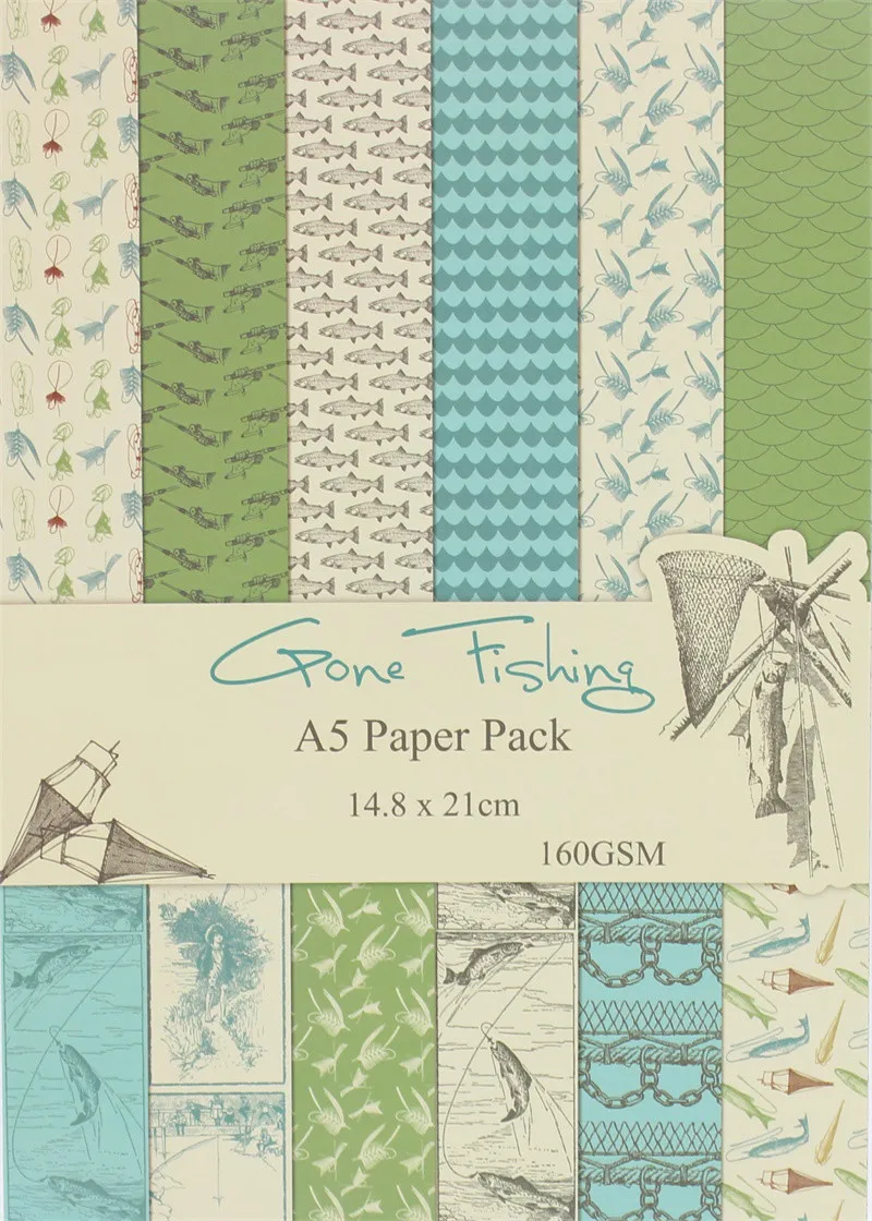 KSCRAFT Gone Fishing 12sheets/lot A5 Single-side Printed creative papercraft art paper handmade scrapbooking kit set books
KSCRAFT Gone Fishing 12sheets/lot A5 Single-side Printed creative papercraft art paper handmade scrapbooking kit set books