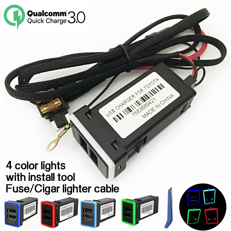 12V Dual USB Car Charger QC3.0 LED Voltmeter Power Adapter With Digital Voltage Display For Toyota COROLLA LEVIN RAV4 CAMRY REIZ
12V Dual USB Car Charger QC3.0 LED Voltmeter Power Adapter With Digital Voltage Display For Toyota COROLLA LEVIN RAV4 CAMRY REIZ