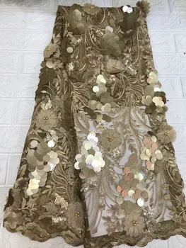 High Quality Lace Fabric With Beaded Nigerian Tulle Mesh Lace Gold Lace Fabric Embroidery Lace For Wedding ZXN116
High Quality Lace Fabric With Beaded Nigerian Tulle Mesh Lace Gold Lace Fabric Embroidery Lace For Wedding ZXN116