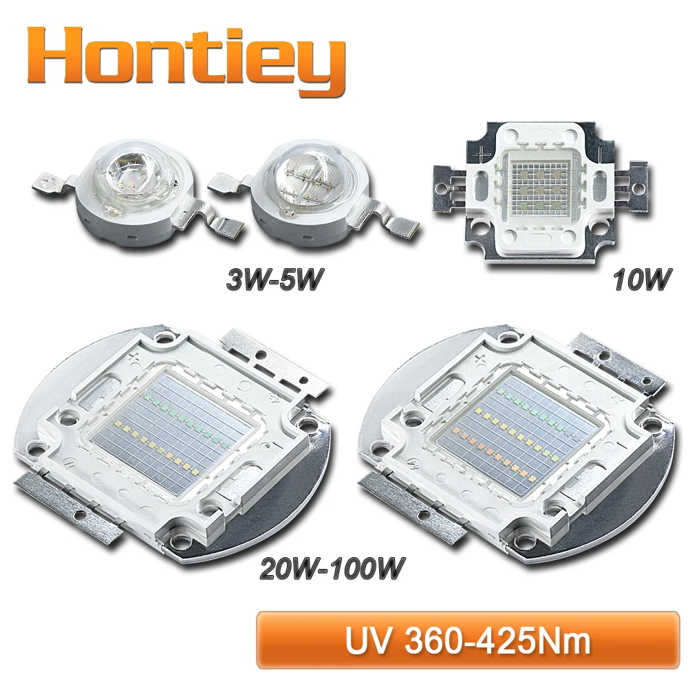 Hontiey UV Purple High Power LED Chip 360Nm 375Nm 385Nm 395Nm 405Nm UVA UVB Lighting Beads 3 5 10 20 30 50 100 watts Matrix 3D
Hontiey UV Purple High Power LED Chip 360Nm 375Nm 385Nm 395Nm 405Nm UVA UVB Lighting Beads 3 5 10 20 30 50 100 watts Matrix 3D