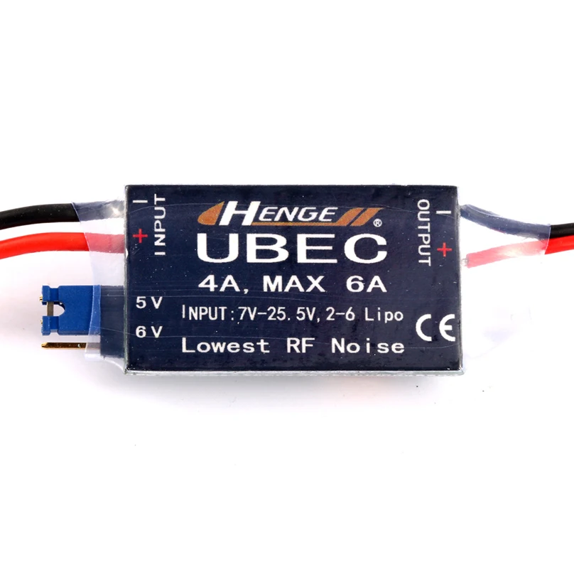 JMT HENGE 4A UBEC Input 7V-25.5V 2-6S Lipo Output 5V 6V / 4A Continuous Max 6A Switch Mode BEC for RC Helicopter Car Parts
JMT HENGE 4A UBEC Input 7V-25.5V 2-6S Lipo Output 5V 6V / 4A Continuous Max 6A Switch Mode BEC for RC Helicopter Car Parts