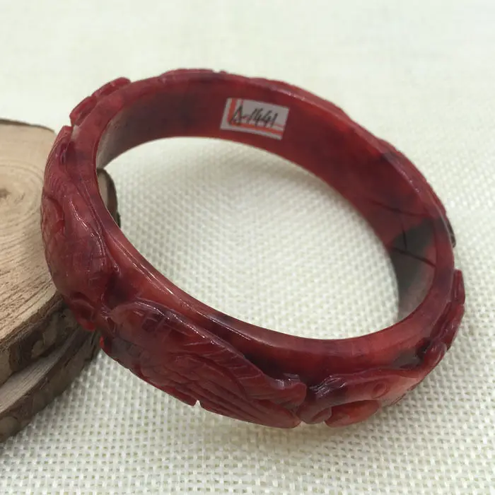 A-1441 Chinese Beautiful Hand-carved Red Jadeite Jade Gems Bangle Bracelet 61mm 28% 10.13
A-1441 Chinese Beautiful Hand-carved Red Jadeite Jade Gems Bangle Bracelet 61mm 28% 10.13