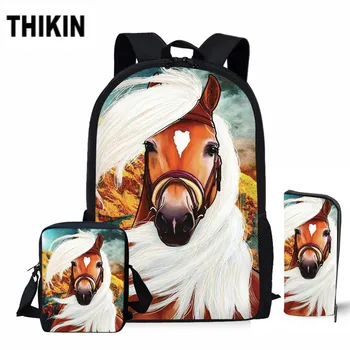 THIKIN Cool Horse 3D Print Women Children Backpacks Pencil Bag 3Pcs/set Portfolio School Bags for Boys Girls Bookbag Satchel
THIKIN Cool Horse 3D Print Women Children Backpacks Pencil Bag 3Pcs/set Portfolio School Bags for Boys Girls Bookbag Satchel