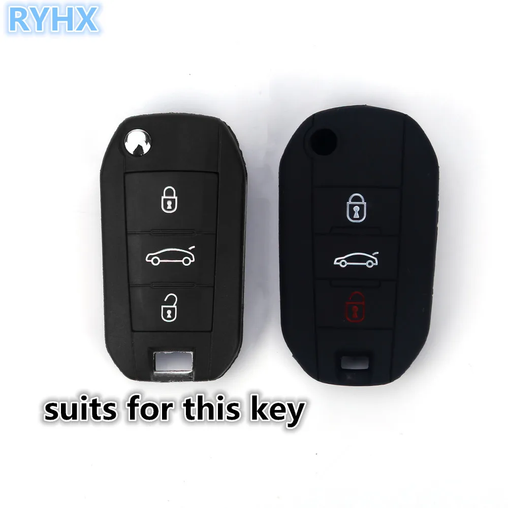RYHX 3 Buttons Silicone rubber Car key Case for Peugeot 3008 208 308 508 408 2008 Protector Cover Holder skin Car Accessories
RYHX 3 Buttons Silicone rubber Car key Case for Peugeot 3008 208 308 508 408 2008 Protector Cover Holder skin Car Accessories