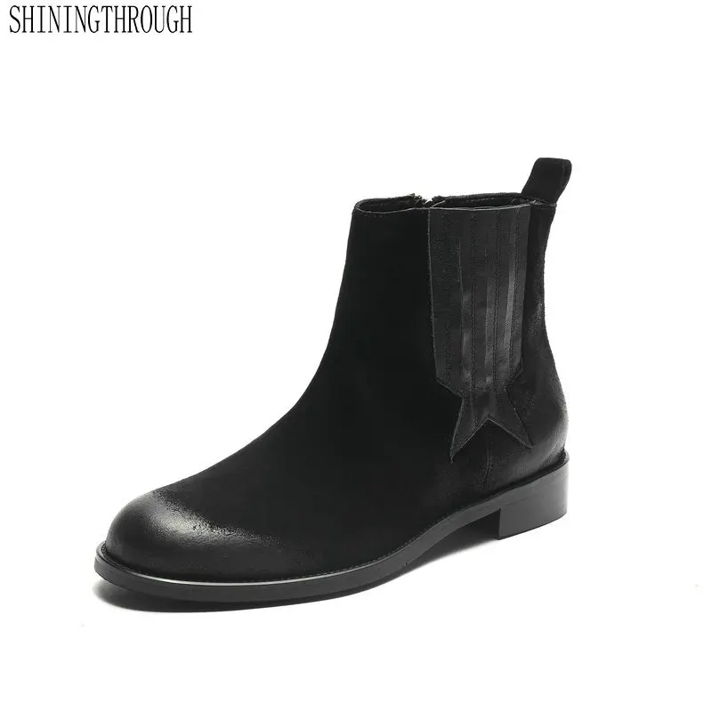 Genuine Leather Women Ankle Round Toe Boots Square Low Heel Women Shoes Fashion Zipper Spring Autumn Party Dancing Shoes
Genuine Leather Women Ankle Round Toe Boots Square Low Heel Women Shoes Fashion Zipper Spring Autumn Party Dancing Shoes