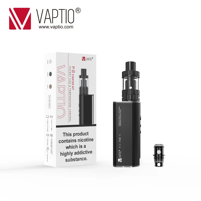 e cigarette Vaptio P2 kit 75w box mod built in 1850mah vw mod Vaporizer Kit electronic cigarette 2.0ml Top filling 0.25ohm coils
e cigarette Vaptio P2 kit 75w box mod built in 1850mah vw mod Vaporizer Kit electronic cigarette 2.0ml Top filling 0.25ohm coils