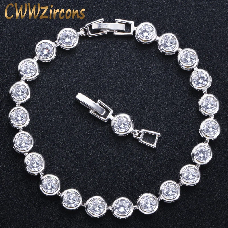 CWWZircons Classic Silver Color Round Shiny Cubic Zirconia Bridal Wedding Party Tennis Bracelets Jewelry for Women CB075
CWWZircons Classic Silver Color Round Shiny Cubic Zirconia Bridal Wedding Party Tennis Bracelets Jewelry for Women CB075