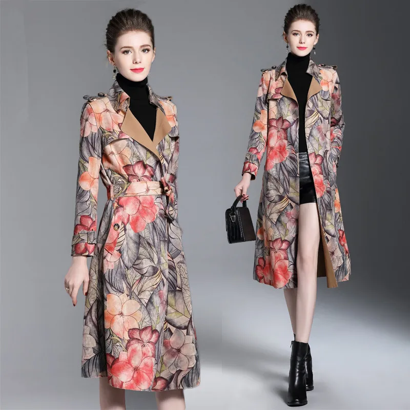 Womens Windbreakers SIPAIYA 2017 British Style Faux Suede Coat Female Fashion Floral Print Autumn Slim Suede Long Coat Women
Womens Windbreakers SIPAIYA 2017 British Style Faux Suede Coat Female Fashion Floral Print Autumn Slim Suede Long Coat Women