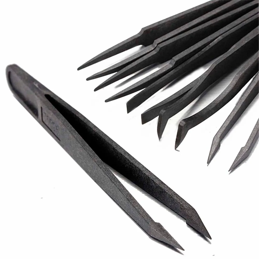 6Pcs Pinze di Plastica 2016 Black Straight Flexibility Portable Bend Anti Static Plastic Tweezer Heat Resistant Repair Tool
6Pcs Pinze di Plastica 2016 Black Straight Flexibility Portable Bend Anti Static Plastic Tweezer Heat Resistant Repair Tool