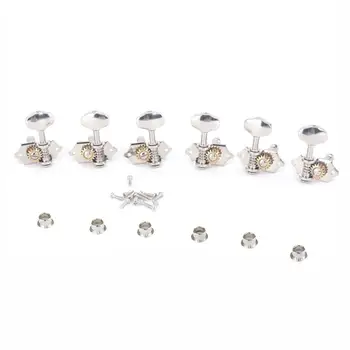 Musiclily Pro 3+3 Vintage Acoustic Guitar Machine Heads Tuning Pegs Keys Tuners Set, Nickel with Metal Button
Musiclily Pro 3+3 Vintage Acoustic Guitar Machine Heads Tuning Pegs Keys Tuners Set, Nickel with Metal Button