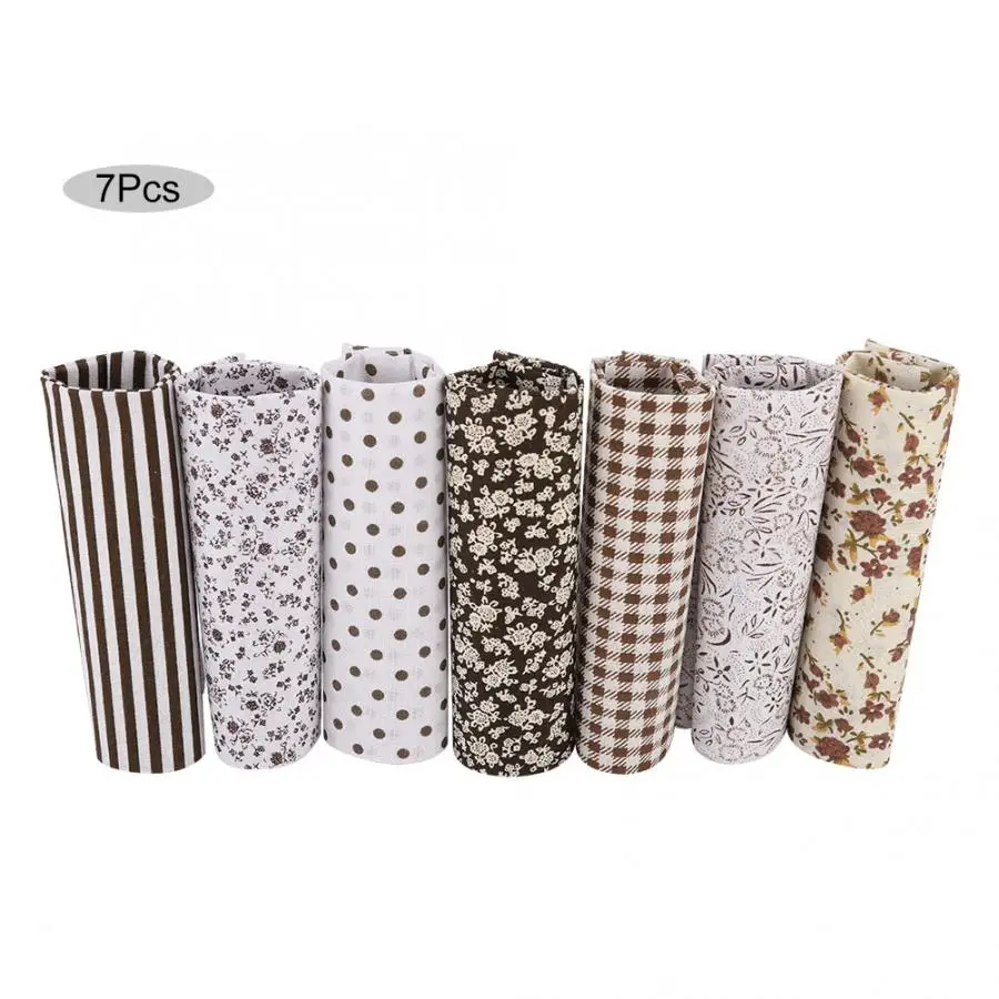 7pcs Cotton Fabric Square Flower Pre-cut DIY Patchwork Cloth Brown Flower Series
7pcs Cotton Fabric Square Flower Pre-cut DIY Patchwork Cloth Brown Flower Series