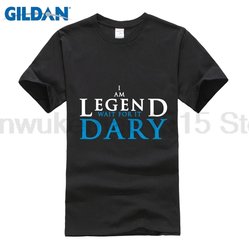 Красота плюс круглый воротник Gildan футболка большой размер мужская I Am Legend Wait For It