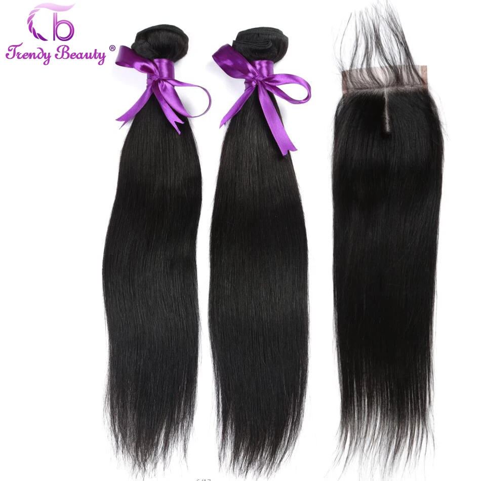Trendy Beauty Brazilian Straight Hair Bundles With Closure 100% Human Hair Extensions 2 Bundles With 4*4 Lace Closure Non Remy
Trendy Beauty Brazilian Straight Hair Bundles With Closure 100% Human Hair Extensions 2 Bundles With 4*4 Lace Closure Non Remy