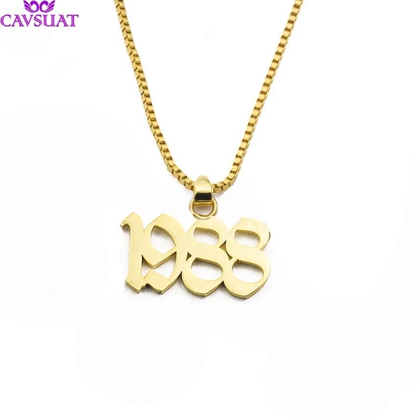 Hot Personalized Old English Number Pendant Necklaces For Women Men Custom Jewelry Handmade Date Charm Box Chain Birthday Gifts
Hot Personalized Old English Number Pendant Necklaces For Women Men Custom Jewelry Handmade Date Charm Box Chain Birthday Gifts