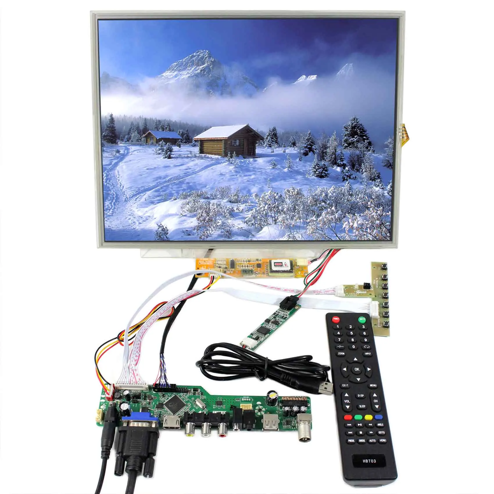 HD MI VGA AV USB RF LCD Controller Board 4 Wire Resistive Touch Panel 15inch 1024x768 LCD Screen 30pins LVDS Connector 
HD MI VGA AV USB RF LCD Controller Board 4 Wire Resistive Touch Panel 15inch 1024x768 LCD Screen 30pins LVDS Connector