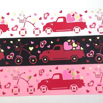 BOCA New design 100 yards 75mm 3" Valentine's day heart grosgrain gold foil printed ribbon
BOCA New design 100 yards 75mm 3" Valentine's day heart grosgrain gold foil printed ribbon