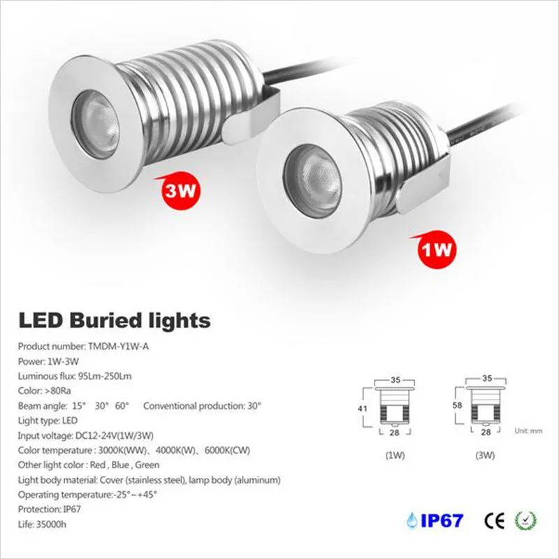 12pcs New Style High Quality IP67 1W 3W COB LED inground Light LED Underground Lamp Solar Underground Light LED With DC/AC12V
12pcs New Style High Quality IP67 1W 3W COB LED inground Light LED Underground Lamp Solar Underground Light LED With DC/AC12V