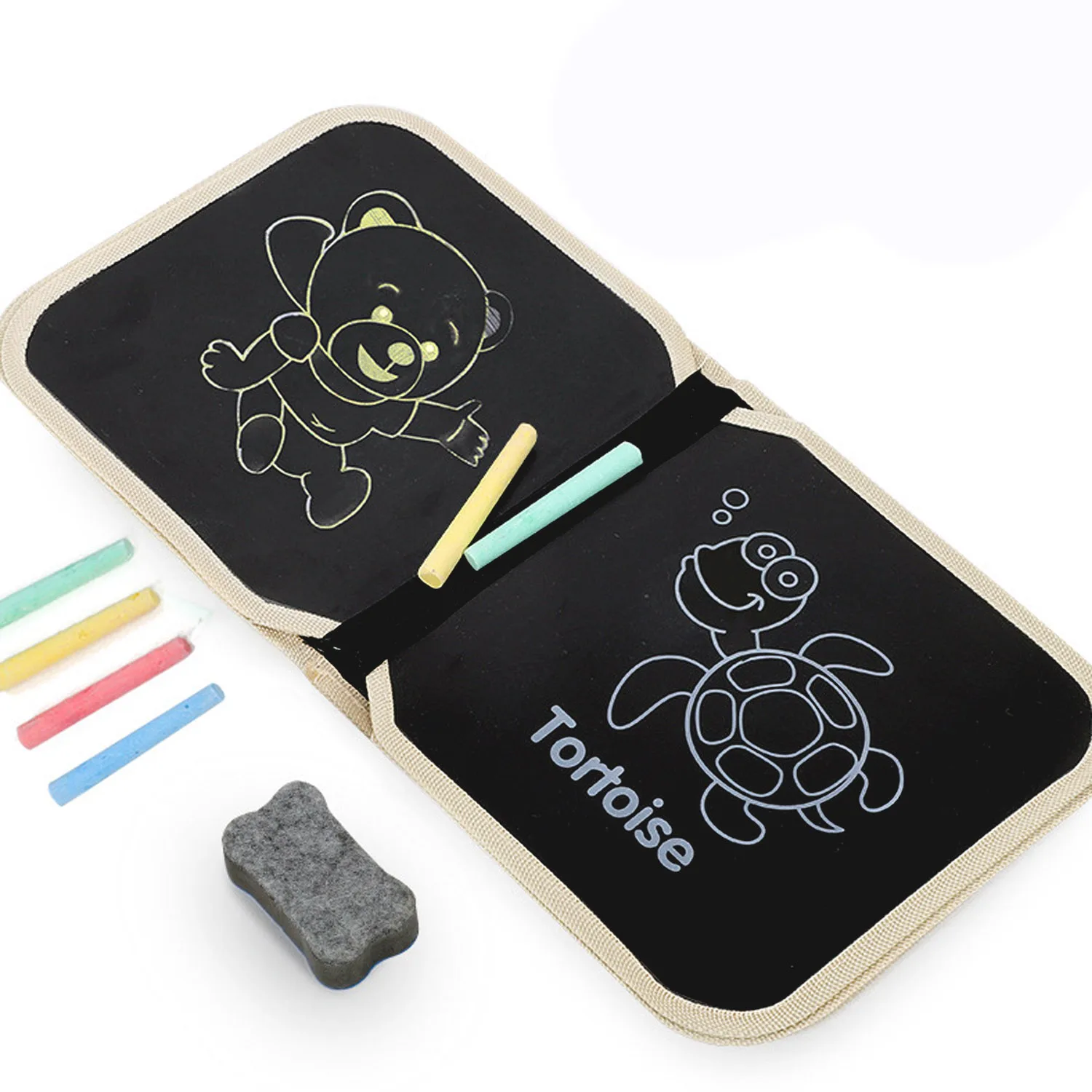 Kids Cartoon Reusable Chalk Painting Book Chalk Doodle Board Mat Drawing Chalks Chalkboard Eraser DIY Coloring Graffiti Toy
Kids Cartoon Reusable Chalk Painting Book Chalk Doodle Board Mat Drawing Chalks Chalkboard Eraser DIY Coloring Graffiti Toy