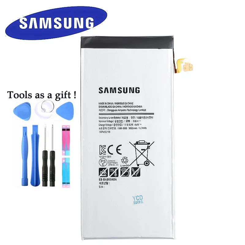 SAMSUNG Original Replacement Battery EB-BA800ABE For Samsung GALAXY A8 2015 A8000 A800F A800S A800YZ Authentic Battery 3050mAh
SAMSUNG Original Replacement Battery EB-BA800ABE For Samsung GALAXY A8 2015 A8000 A800F A800S A800YZ Authentic Battery 3050mAh