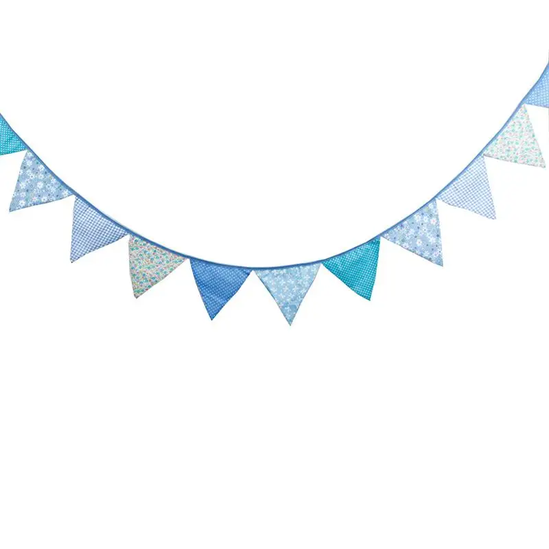 triangle pennant banner cotton fabric party flags for triangle banner