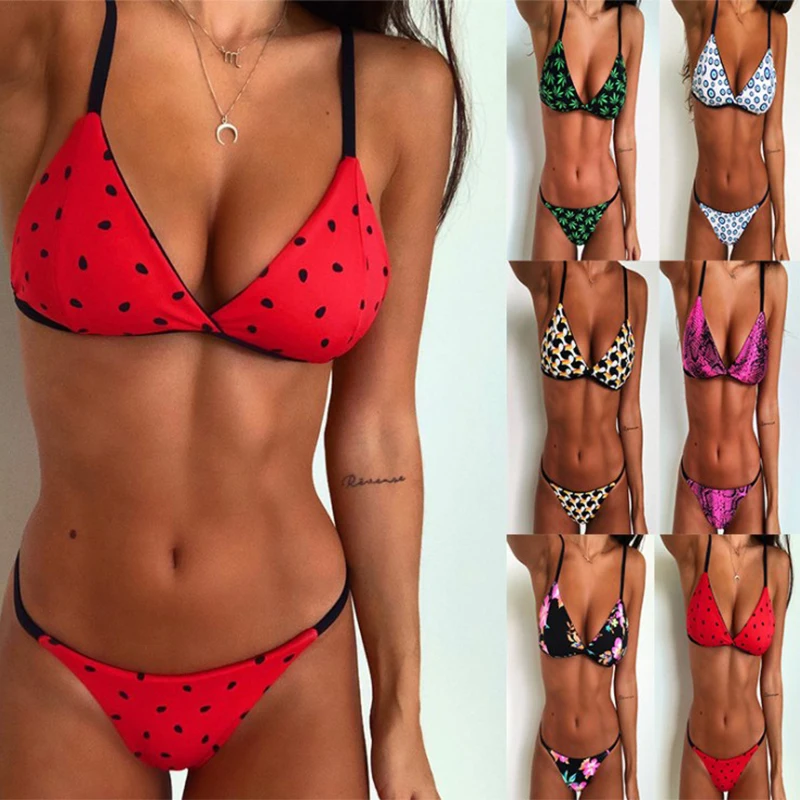 Sexy Printed Thong Bikini 2019 Women Swimwear Female Swimsuit Two-piece Bikini set Leopard Bather Bathing Suit Swim
Sexy Printed Thong Bikini 2019 Women Swimwear Female Swimsuit Two-piece Bikini set Leopard Bather Bathing Suit Swim