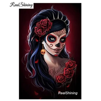 REALSHINING 5D Diamond Mosaic Diy Diamond Painting Cross Stitch Skull Girl Diamond Embroidery Patterns Rhinestones Mosaic DM675
REALSHINING 5D Diamond Mosaic Diy Diamond Painting Cross Stitch Skull Girl Diamond Embroidery Patterns Rhinestones Mosaic DM675