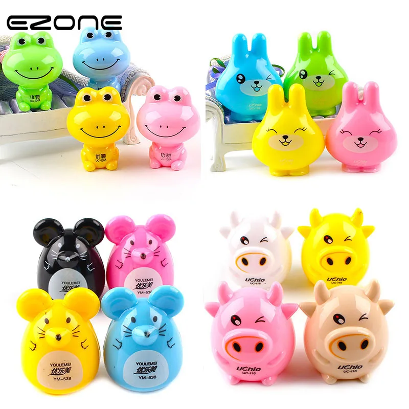 EZONE 1PC Cartoon Cute Animals Pencil Sharpener Mechanical Frog/Cow/Mouse/Rabbit Creative Students Stationery Color Random
EZONE 1PC Cartoon Cute Animals Pencil Sharpener Mechanical Frog/Cow/Mouse/Rabbit Creative Students Stationery Color Random