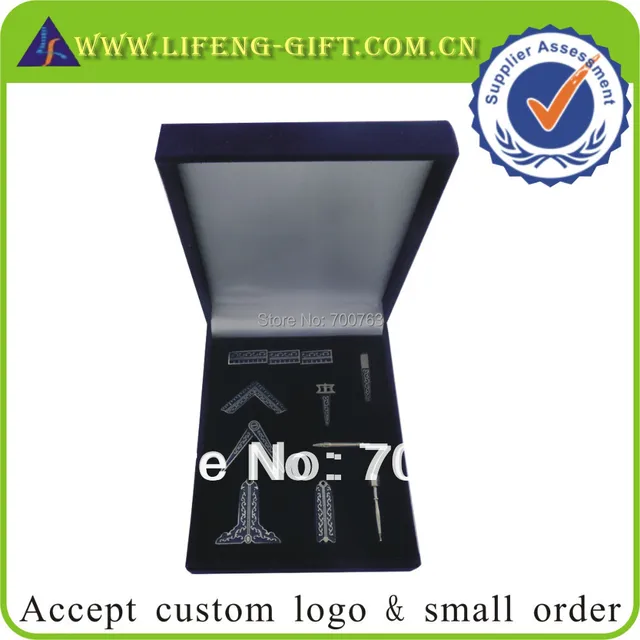 mini gift set masonic working tools with velvet box packed