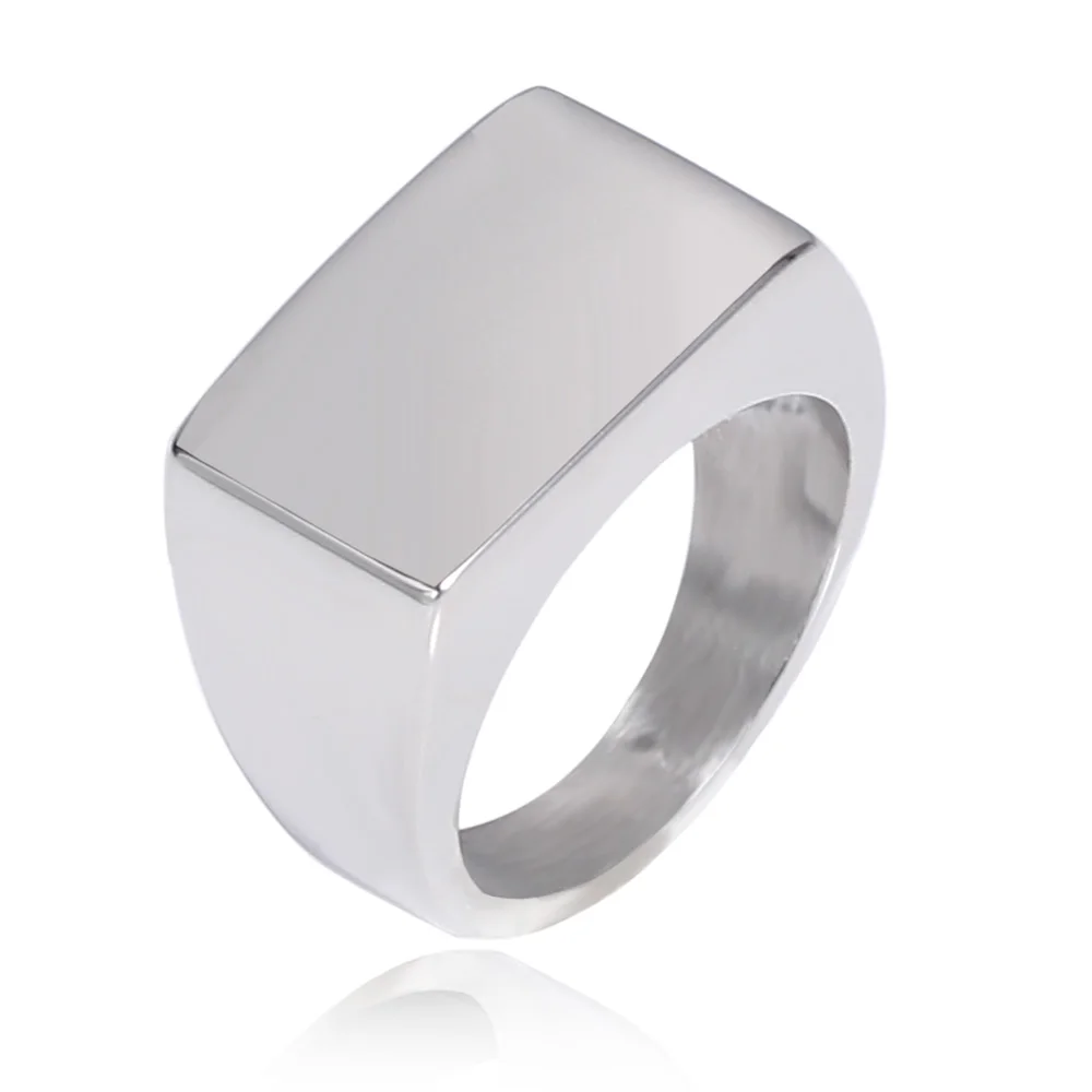 Wholesale Men's High Polished Signet Solid Stainless Steel Man Ring 316L Stainless Steel Biker Ring for Men
Wholesale Men's High Polished Signet Solid Stainless Steel Man Ring 316L Stainless Steel Biker Ring for Men