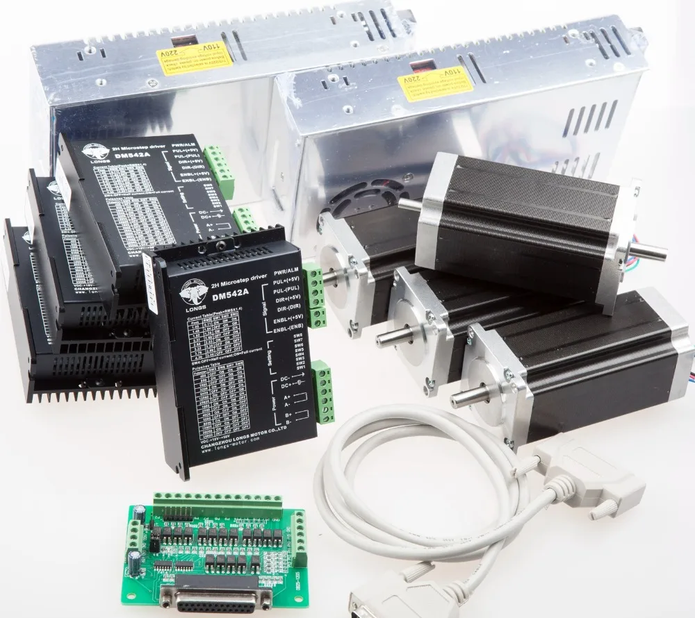 Free Ship US&US Ship 4AXIS Nema 23 Stepper Motor 425oz.in 3A dual shaft 112mm &Driver Controller board CNC Router Engraving
Free Ship US&US Ship 4AXIS Nema 23 Stepper Motor 425oz.in 3A dual shaft 112mm &Driver Controller board CNC Router Engraving