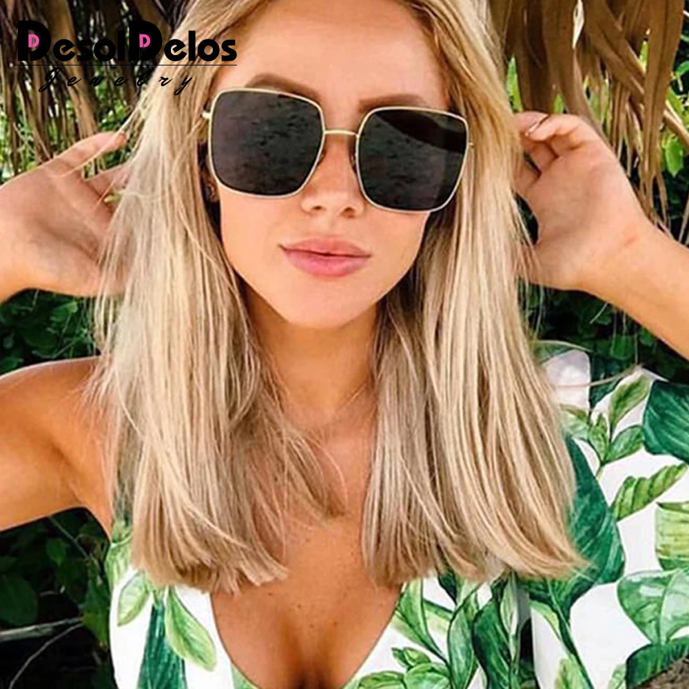 2019 Oversized Square Sunglasses Men Women UV400 Sun Glasses Male Driving Stylish Luxury Brand Designer Female Shades | Аксессуары для