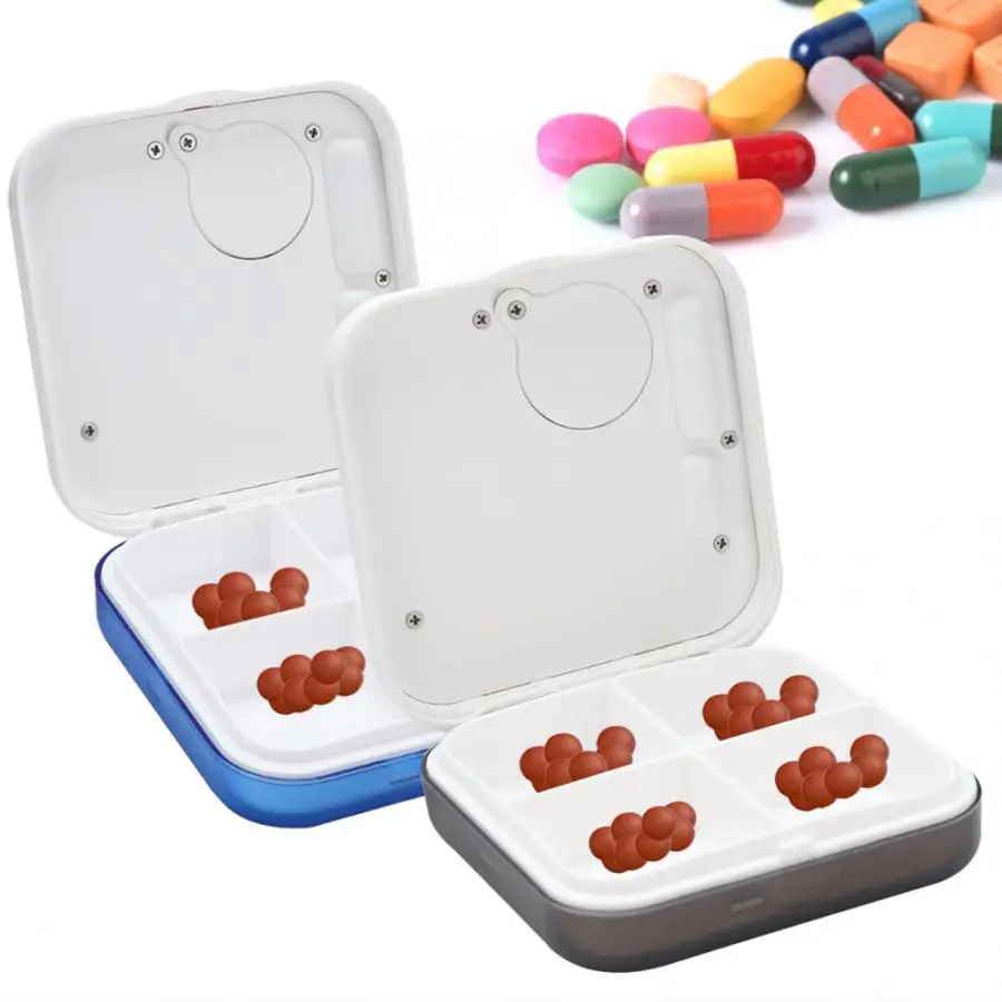 4 Grid Daily Medicine Tablet Pills Storage Box Organizer Case Container with Timer
4 Grid Daily Medicine Tablet Pills Storage Box Organizer Case Container with Timer