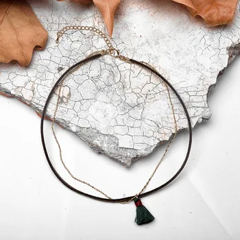 2017 Punk Black Suede Choker Necklace Vintage Gold Link Chain Leather Layer Choker Thread Tassel Pendant Necklace Gift MYC05023
2017 Punk Black Suede Choker Necklace Vintage Gold Link Chain Leather Layer Choker Thread Tassel Pendant Necklace Gift MYC05023