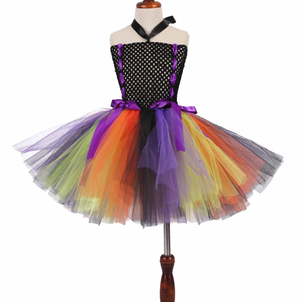 

Нарядное платье-пачка ведьмы для девочек; Детский костюм на Хэллоуин; Детские платья для дня рождения; реквизит для фотосессии; танцевальный костюм принцессы