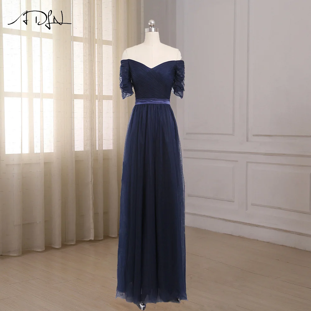 ADLN Cheap Off The Shoulder Bridesmaid Dresses Short Sleeves Floor Length Tulle Robe Demoiselle D'honneur Bridesmaid Dress Gown
ADLN Cheap Off The Shoulder Bridesmaid Dresses Short Sleeves Floor Length Tulle Robe Demoiselle D'honneur Bridesmaid Dress Gown
