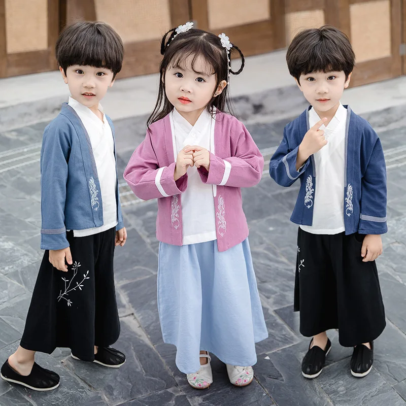 Boys Ancient Chinese Costume Child Hanfu New Chinese Uniform Kung Fu Suit Han Tang Suit 3pcs Gilrs Festival Outfit SL1061
Boys Ancient Chinese Costume Child Hanfu New Chinese Uniform Kung Fu Suit Han Tang Suit 3pcs Gilrs Festival Outfit SL1061