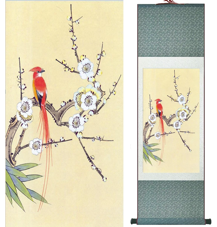 Chinese ink painting Traditional Birds and flower Painting Spring Ink wash painting silk scroll birds and flower painting
Chinese ink painting Traditional Birds and flower Painting Spring Ink wash painting silk scroll birds and flower painting