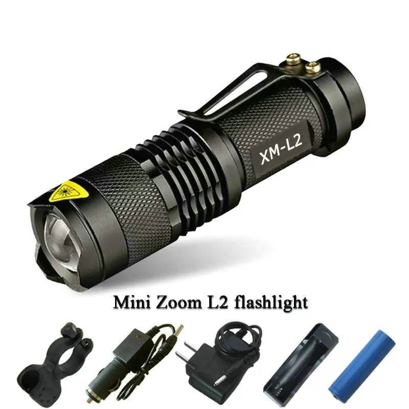 rechargeable XM L2 Flashlight CREE LED Torch Zoomable Linternas Tactical 18650 battery | Лампы и освещение
